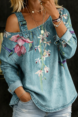 Cassidy | Off Shoulder Denim Top