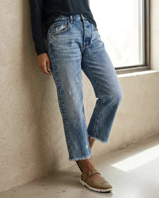 Danice | Short Cut Straight Leg Jeans