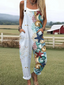 Ginny - Women's Starfish Underwater World Irregular Pattern Print Casual Cotton Wide Leg Jumpsuit