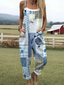 Debbie - Women's Vacation Retro Marine Geometric Pattern Print Casual Wide Leg Jumpsuit