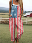 Michelle | Women's Vintage Independence Day Floral Print Casual Jumpsuit