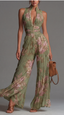 Marry | Pleated Floral Chiffon Jumpsuit