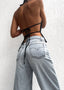 Lauren | Backless Pleated Top