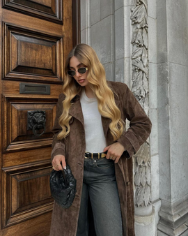 Orla | Suede Trench Coat