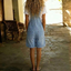 Lily | Vintage Washed Soft Cotton Feel Denim Short Overall Light blue