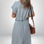 Teresa | Elegant Denim Dress with Short Sleeves