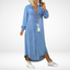 Brenda | Long-sleeved maxi dress in denim