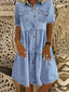 Marina | Boho Denim Dress