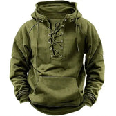 Hunter | Rugged Lace-Up Hoodie