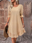 Isolde - Retro Charm Half Sleeve Midi Dress
