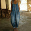 Kira | Vintage Soft Cotton Denim-Look Overalls with Adjustable straps