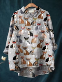 Cleo | Cool Chihuahua Sunglasses Print Blouse