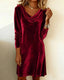 Sophia | Soft Velvet Long Sleeve Dress