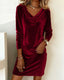 Sophia | Soft Velvet Long Sleeve Dress