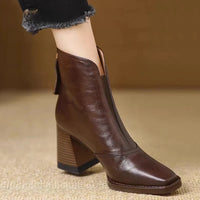 Scarlett | Elegant Leather Ankle Boots