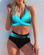 Liliana | Printed Bikini Set with Cross Halter Neck
