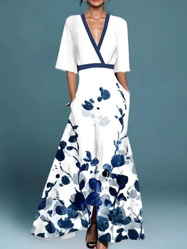 Laure | Floral Elegant Wrap Dress