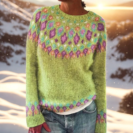 Matilda | Comfort Knit sweater with Fair Isle Detail