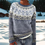 Genevieve | Warm Sweater with Traditional Woven Shoulder Pattern