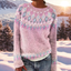 Elizabeth  Soft Knit Sweater with Traditional Woven Shoulder Detail