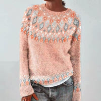 Olivia | Warm sweater with a classic woven pattern