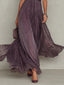 Flavia | Long Dress With Chiffon Lace Trim