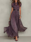 Flavia | Long Dress With Chiffon Lace Trim