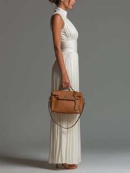Molly | White Pleated Chiffon Jumpsuit