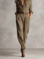 Evie | Brown Utility Jumpsuit