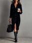 Calista | Soft-Touch Button-Down Midi Dress