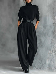 Nolya | Turtleneck Sweater & Straight Pants
