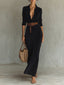 Isla | Suede Maxi Dress