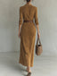 Isla | Suede Maxi Dress