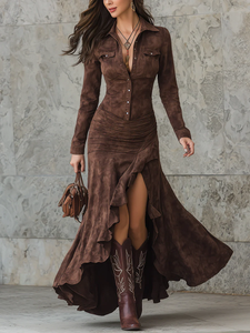 Carlotta | Long Dress With Ruffles