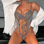 Selene | Butterfly Embroidered Lace Bodysuit