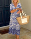 Luna - Elegant Floral V-Neck Dress