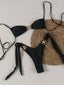 Eve | Solid Backless Bikini Set