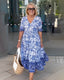 Tallis | Graceful V-Neck Floral Dress