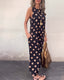 Roxane | Polka Dot Slit Maxi Dress