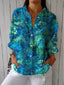 Patricia | Blue Nature Print Blouse