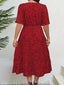Betty | Dot Print Elegant Short Sleeve Dress