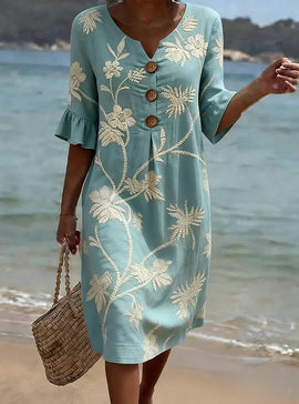 Olivia | Elegant Button Dress