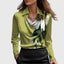 Kelly | Blouse with luxurious shine and pleated neck