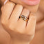 Elegant Triple Tone Band Ring