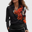 Kelly | Blouse with luxurious shine and pleated neck