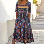 Lunessa | Relaxed Floral Patchwork Dress