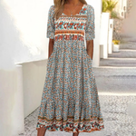 Elmira | Vintage Print Pocket Maxi Dress