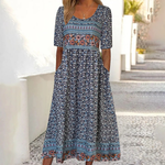 Kaelis | Printed Flowing Maxi Dress