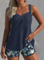 Carla | Striped Swimsuit with Beach Shorts