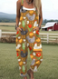 Christina - Women's jumpsuit with chicken art print